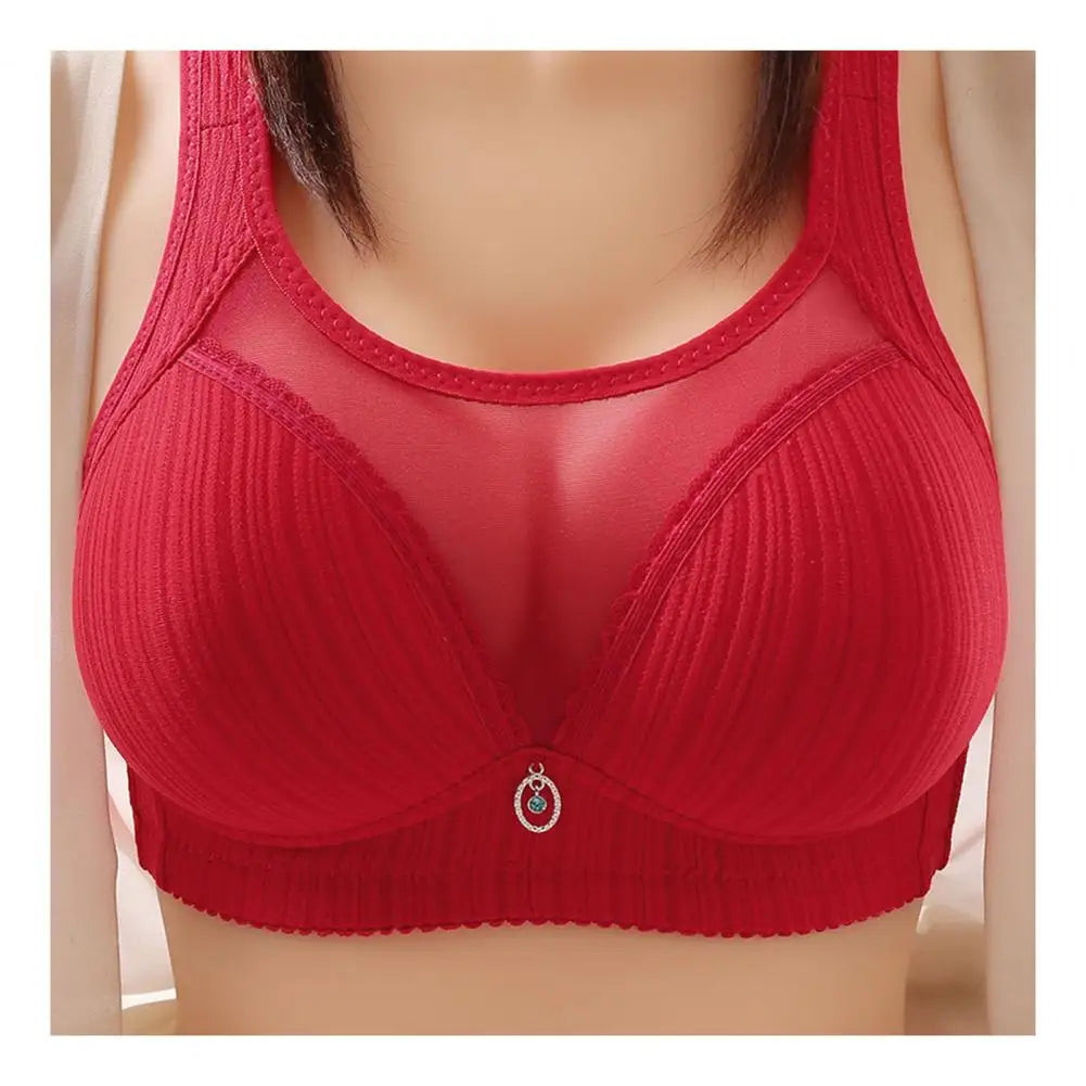 Women Wireless Free Bra Comfortable Non-slip Push-up Sports Bra with Wide Shoulder Straps Chest Pad for Women Breathable