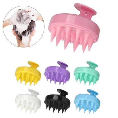 1pc Silicone Shampoo Brush Head Scalp Massage Comb Hair Washing Comb Bath Shower Body Massage Brush Salon Hairdressing Tools