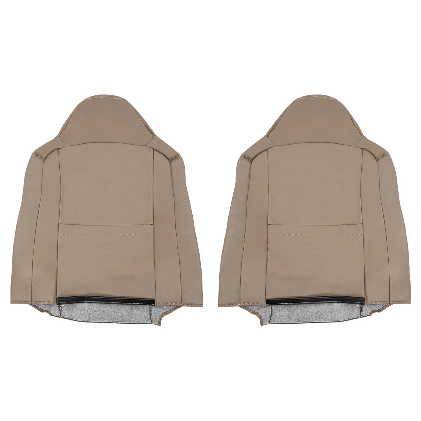 Tan and Grey PU Car Seat Covers For Ford F250 F350 Seat Covers Waterproof and Scratch-resistant,