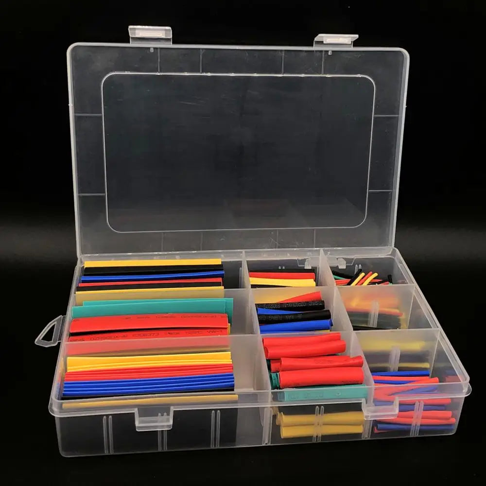 127-750pcs Heat-shrink Tubing Thermoresistant Tube Heat Shrink Wrapping Kit Electrical Connection Wire Cable Insulation Sleeving