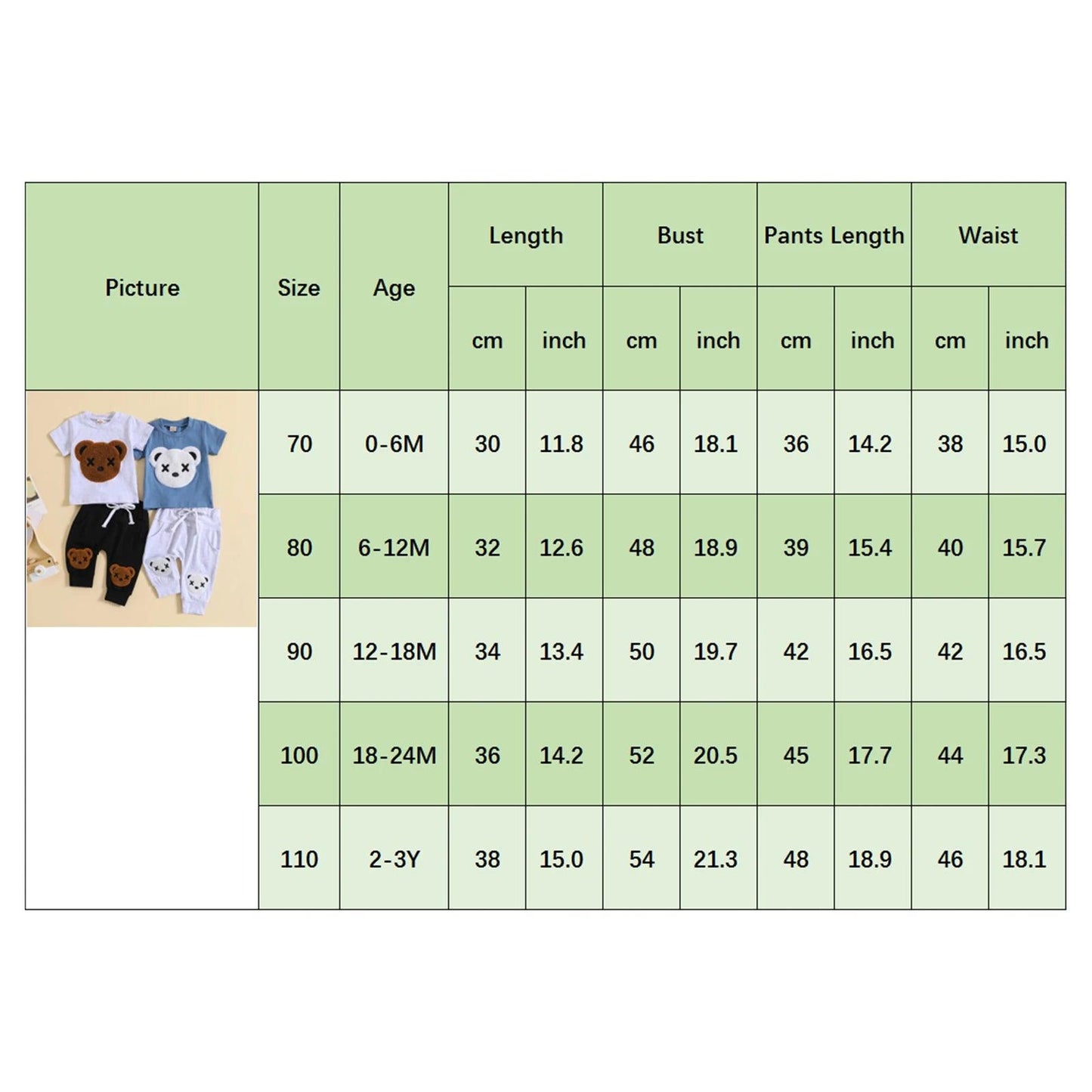 Toddler Baby Boy Summer Bear Outfits  Short Sleeve Top and Shorts Casual Baby Boy Clothes Set 6 12 18 24 Months - MAGUSTA BEAUTY