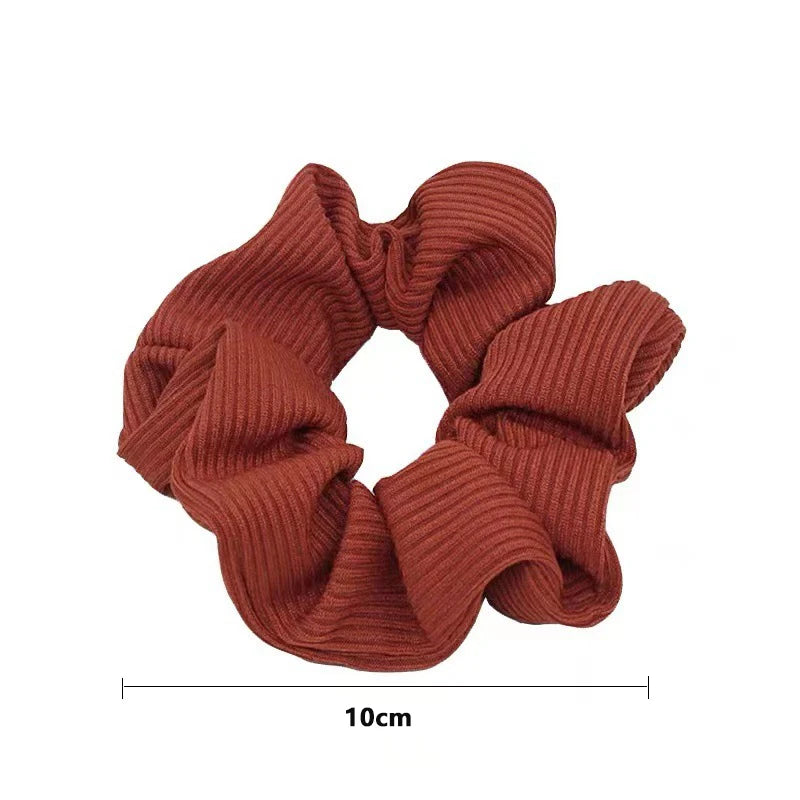 Wholesale 6pcs/pack Women Girls Microfiber Scrunchie Pack Knitted Fabric Chouchou Lot Korean Japan Fashion Scruncies Set 2022