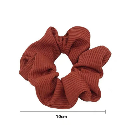 Wholesale 6pcs/pack Women Girls Microfiber Scrunchie Pack Knitted Fabric Chouchou Lot Korean Japan Fashion Scruncies Set 2022