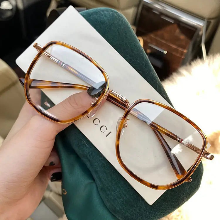 Transparent Computer Glasses Frame Women Men Anti Blue Light polygon Eyewear Blocking Glasses Optical Spectacle Eyeglass