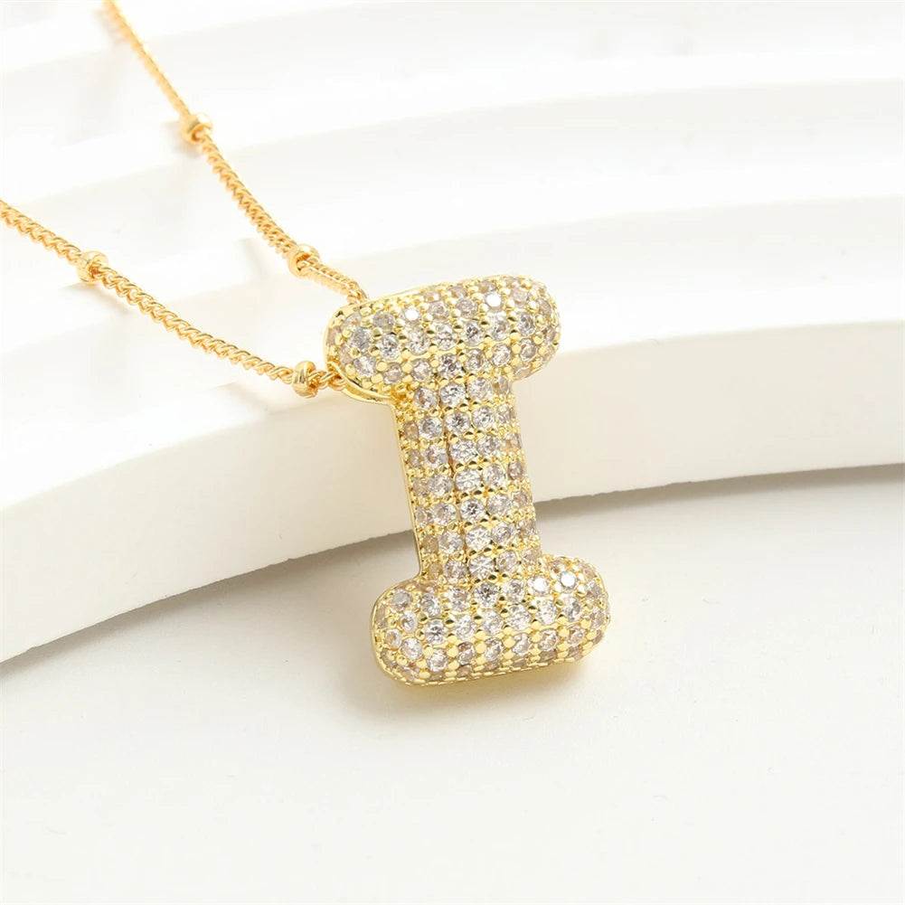 Vintage Stainless Steel Golden letter pendant A-Z Alphabet Initial Necklace for Women  Box Chain Collar Jewelry Gift