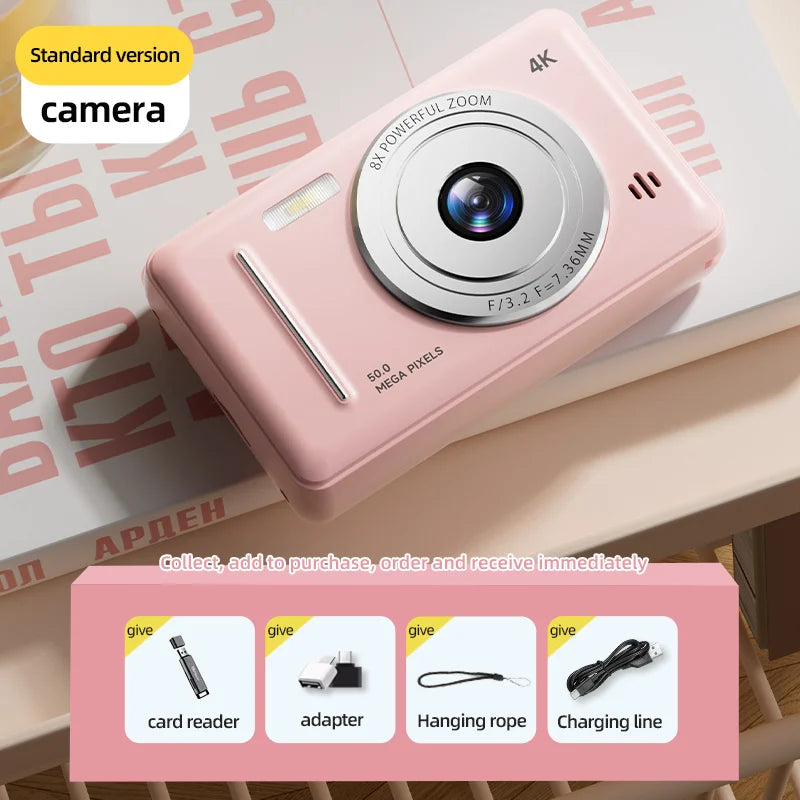 Xiaomi 4K Digital Camera Retro CCD Portable Card Camera Entry-level Camera Dual Camera Flash 50 Million Pixels Auto Focus