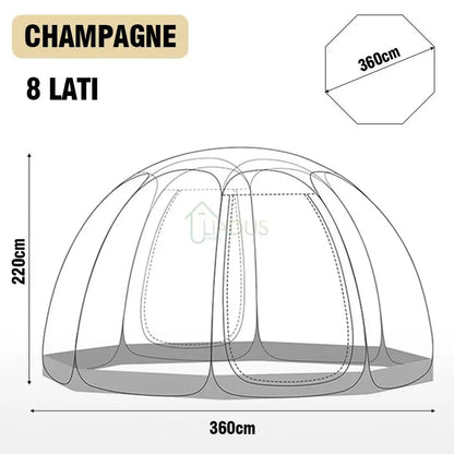 Transparent Dome Tent Camping Tent Outdoor Waterproof 4-8 Person Transparent Mushroom Tent For Wild Trips Hiking SurvivalOutdoor