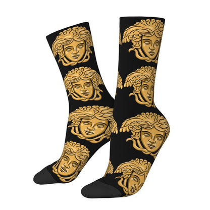 Vintage Medusa Head Crazy Men's compression Socks Unisex Greek Mythology Harajuku Seamless Printed Funny Novelty Happy Crew Sock