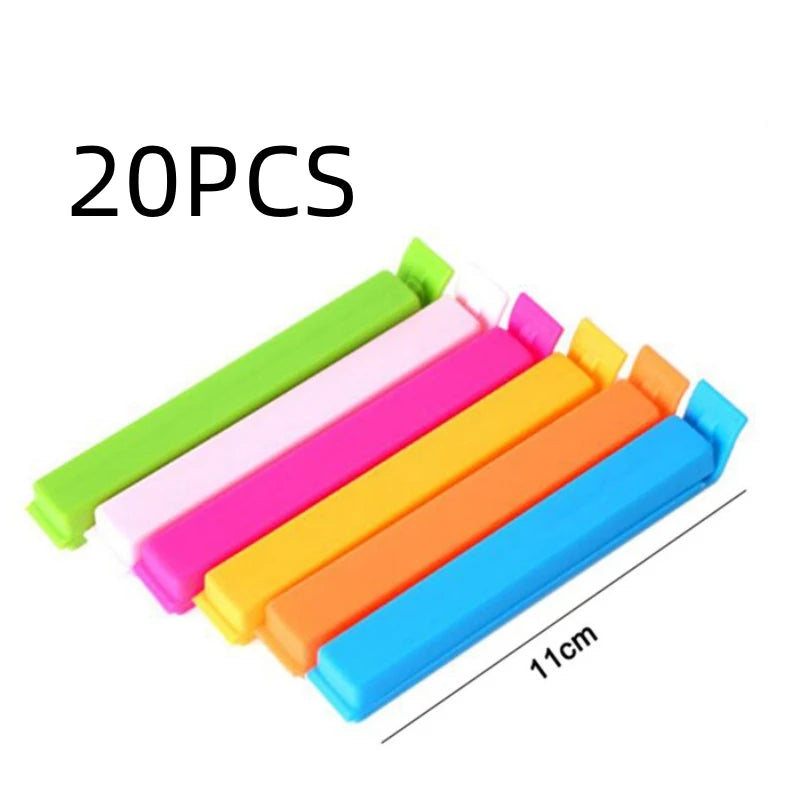 10/20Pcs Portable New Kitchen Storage Food Snack Seal Sealing Bag Clips Sealer Clamp Plastic Tool Kitchen Accessories Wholesale