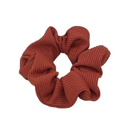 Wholesale 6pcs/pack Women Girls Microfiber Scrunchie Pack Knitted Fabric Chouchou Lot Korean Japan Fashion Scruncies Set 2022