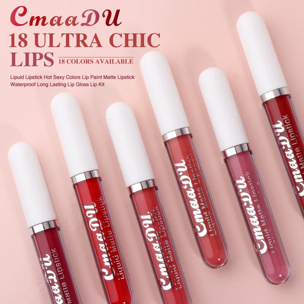 18 Color Lipstick Matte Waterproof And Long-lasting Lip Gloss