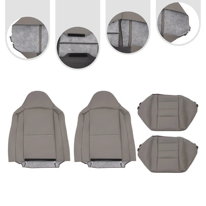 Tan and Grey PU Car Seat Covers For Ford F250 F350 Seat Covers Waterproof and Scratch-resistant,