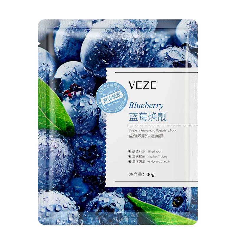 20pcs VENZEN Fresh Fruits Face Mask skincare Moisturizing Nourishing Anti-aging Face Sheet Mask Facial Masks Beauty Skin Care