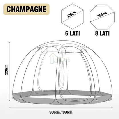 Transparent Dome Tent Camping Tent Outdoor Waterproof 4-8 Person Transparent Mushroom Tent For Wild Trips Hiking SurvivalOutdoor