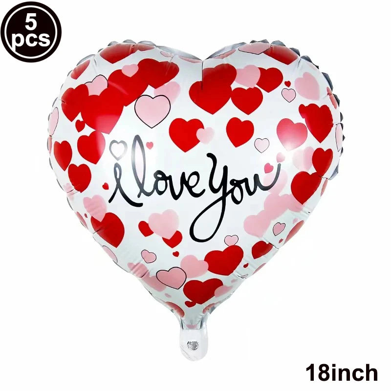 Valentine's Day Themed Heart Shaped Balloon Red Girls Birthday Party Valentine's Day Wedding Decoration Supplies Girl Favor Gift