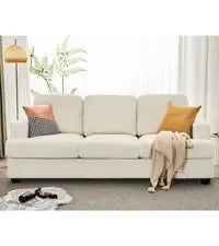 VAcc Sofa,2 Piece Set Comfy Couch with Extra Deep Seats,Modern Sofa- Sofa Couch for Living Room Apartment Lounge,Offwhite Bouc