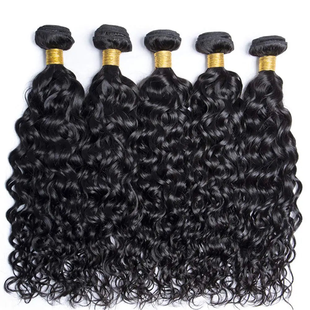 100% Unprocessed Malaysian Remy Human Hair Weave Extensions Wet and Wavy Hair Bundles cheveux humain 12A Water Wave Bundle Deals