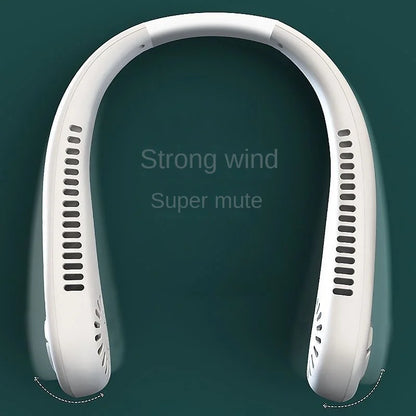 1PC Fan  Long Battery Lif New Mini Neck Portable No Bladeless Hanging Neck Rechargeable Air Cooler 3 Speed Mini Summer Sport Fan