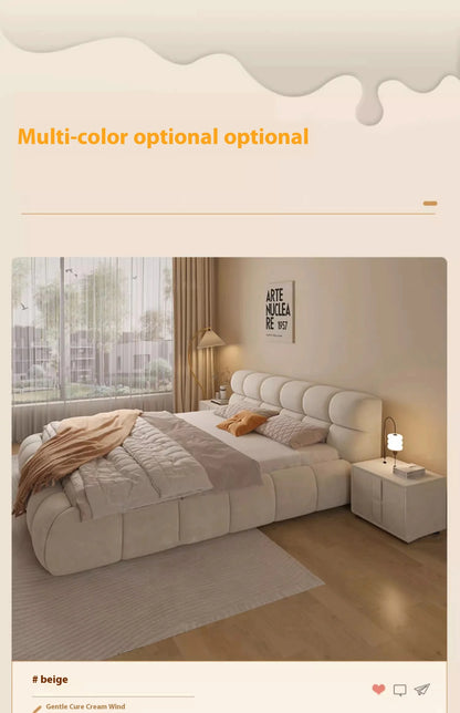 Unique Double Bed Bedroom Aesthetic Europian Nordic Bed Queen Size Minimalist Camas De Matrimonio Dormitorio Home Furniture