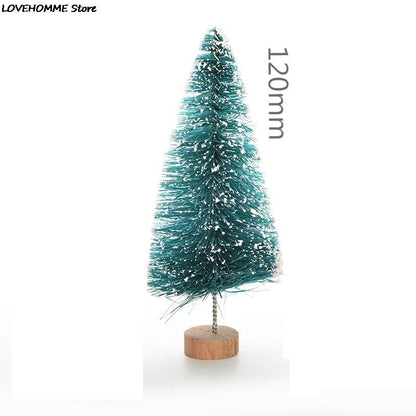 1/3/6 Pcs Miniature Christmas Tree Small Artificial Sisal Snow Landscape Architecture Trees for Christmas Crafts Tabletop Decor