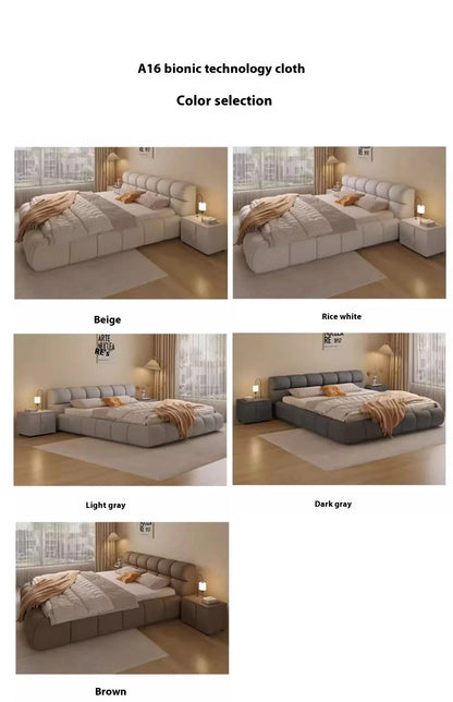 Unique Double Bed Bedroom Aesthetic Europian Nordic Bed Queen Size Minimalist Camas De Matrimonio Dormitorio Home Furniture