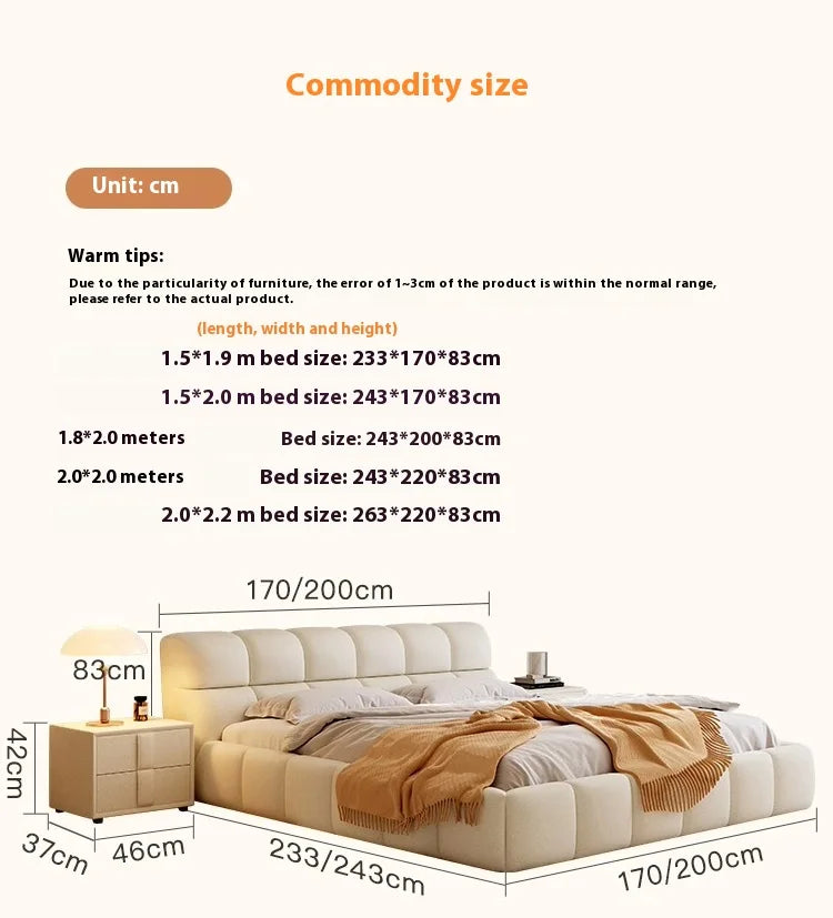 Unique Double Bed Bedroom Aesthetic Europian Nordic Bed Queen Size Minimalist Camas De Matrimonio Dormitorio Home Furniture