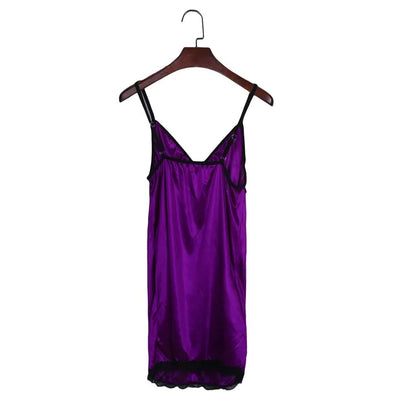 Women's Nightgown Sexy Sleepwear Silk Satin Nightwear Slip Dress Sleeveless Pajamas Sleepwear Plus Size Nightwear Comfortable