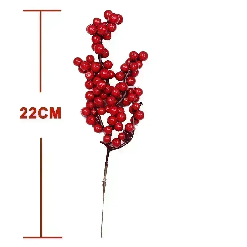 1-10pcs Christmas Simulation Berry 14 Berries  Artificial Flower Fruit Cherry Plants Home Christmas Party Decoration DIY Gift