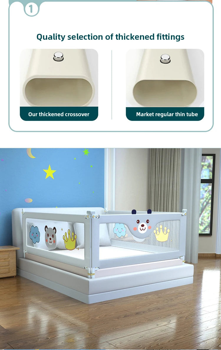 1 Pc Baby Safety Bed Barrier Children Bed Rail Guard Bedroom Protector Kids Sleeping Rail Washable Protective Toddler Fence