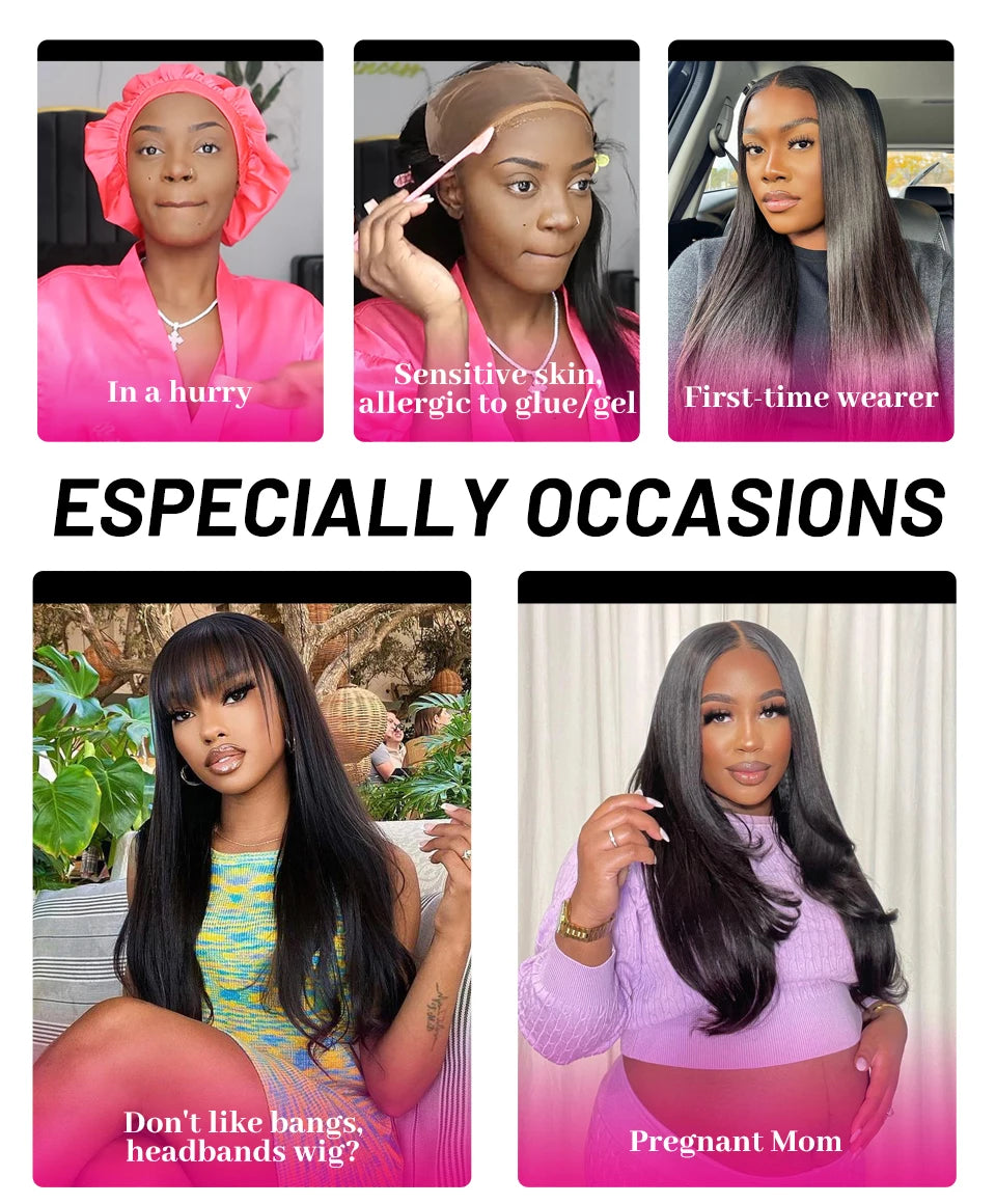 Wear And Go Glueless Wig Ombre ISEE HAIR Highlight Mongolian Deep Wave 6x4 Hd Lace Glueless Pre Plucked Human Wigs Ready To Go