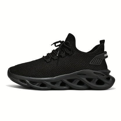 Black Shoes Men Casual Sneakers Mesh Breathable Shoes Male Running Trainers Man Sports Shoes Lightweight Vulcanize Shoes Plus Si