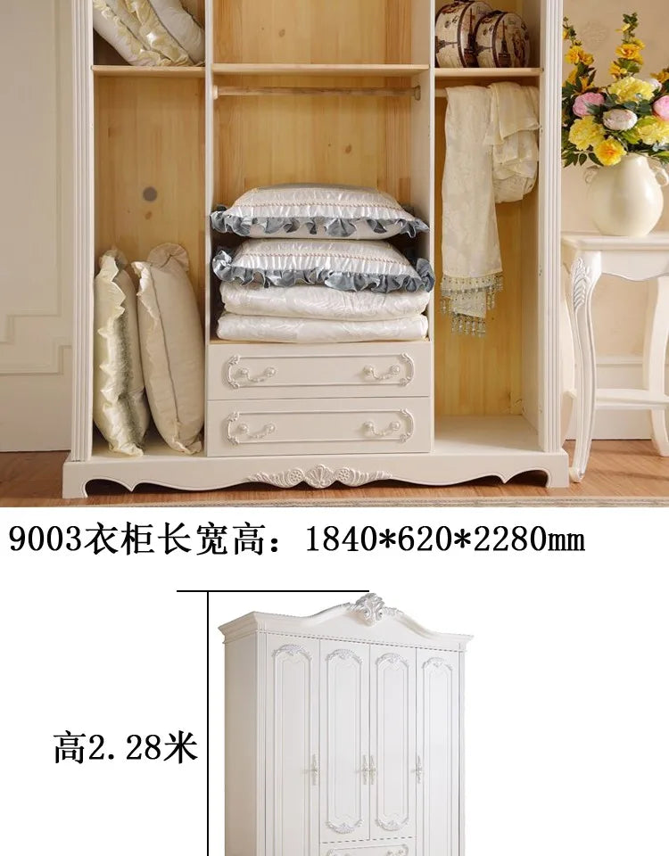 Waterproof Soft Double Bedroom Set Simple Kawaii Modern Queen Bedroom Set Storage White European Meubles De Chambre Furnitures