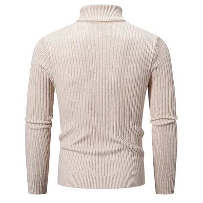 Winter High Neck Thick Warm Sweater Men Turtleneck Brand Mens Sweaters Slim Fit Pullover Men Knitwear Male Double Collar