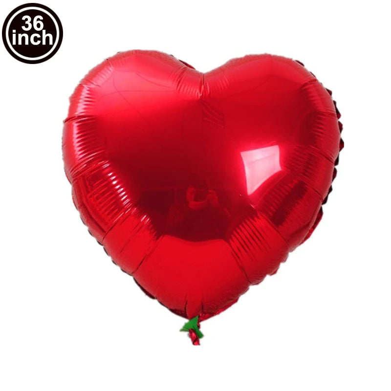 Valentine's Day Birthday Party Balloon Huge Love Heart Bear Shape Balloon Teddy Balloon for Wedding Baby Shower Valentine's Day