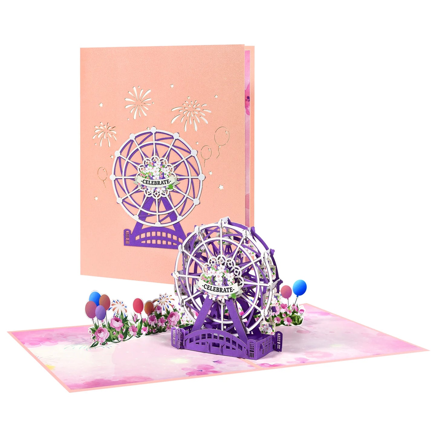 Valentine's Day Gift 3D Pop Up Card Anniversary Wedding Birthday for Wife Husband Greeting Cards with Envelope and Note Card