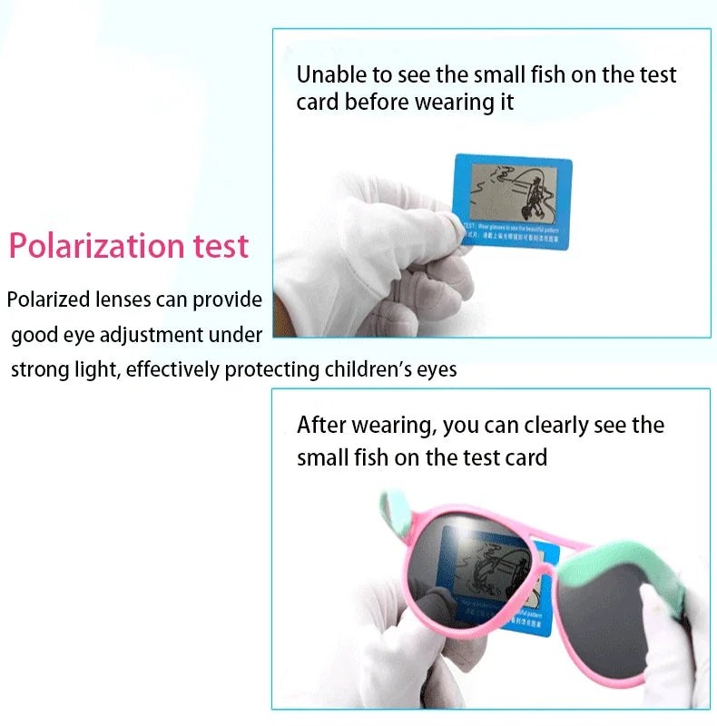 2024 Fashion Brand Children's Color Sunglasses Anti UV Baby Sunshade Anti Blue Light Glasses Girl and Boy Sunglasses UV400