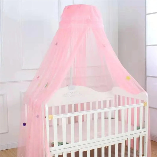 Baby Mosquito Net Mesh Dome Elegant Hung Decor Dome Mosquito Net Tent Star Decoration Newborn Infants Portable Canopy Kids Bed