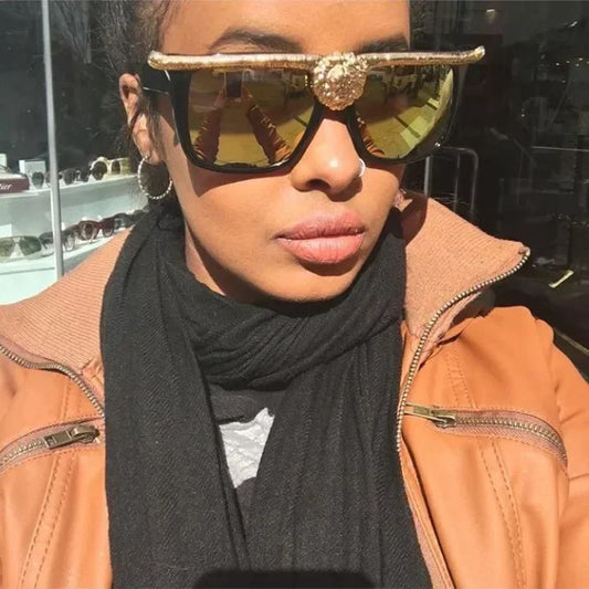 2024 New Fashion Designer Square Head Sunglasses Women Ladies Sunglass Luxury Modern Stylish Sun Glasses UV400