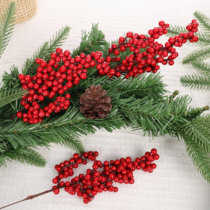 1-10pcs Christmas Simulation Berry 14 Berries  Artificial Flower Fruit Cherry Plants Home Christmas Party Decoration DIY Gift