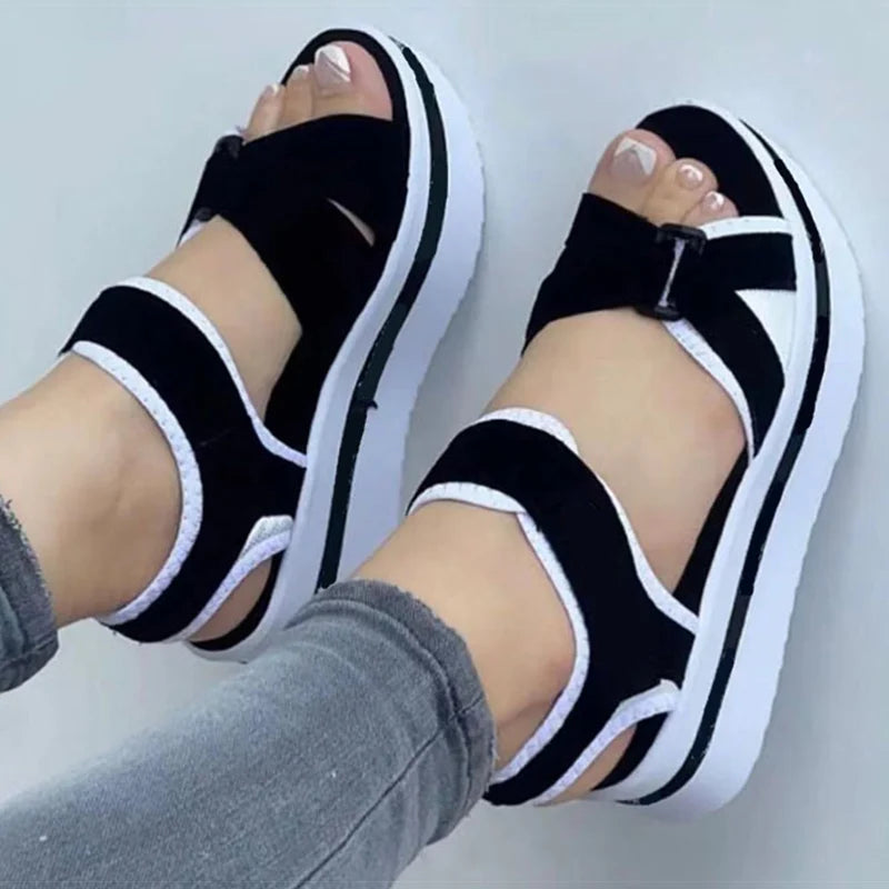 Women Sandals Wedge Shoes For Women Summer Sandals Platform Shoes With Heels Sandals Female Soft Elegant Heeled Sandalias Mujer