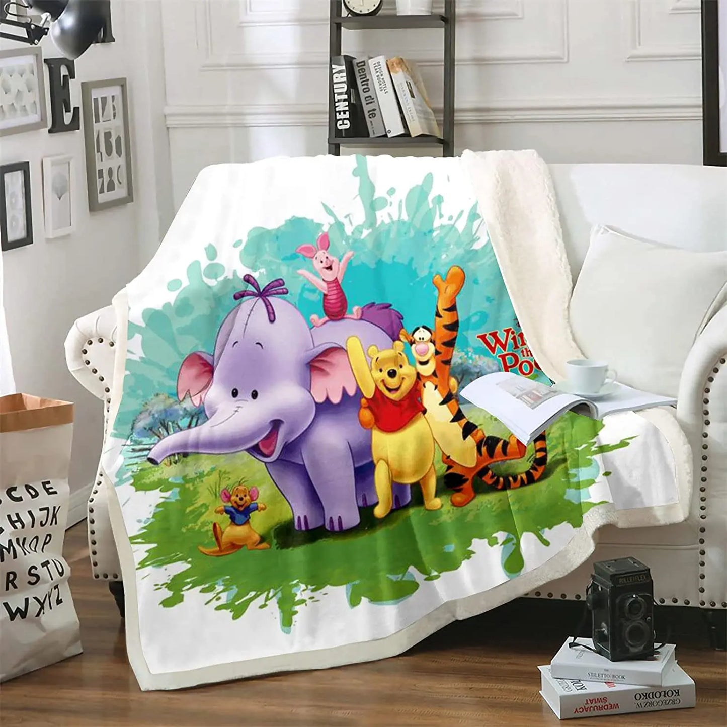 Winnie The Pooh Anime Blanket Furry 100% Polyester Printed Winter Bed Fleece Blankets Baby Plush And Throws