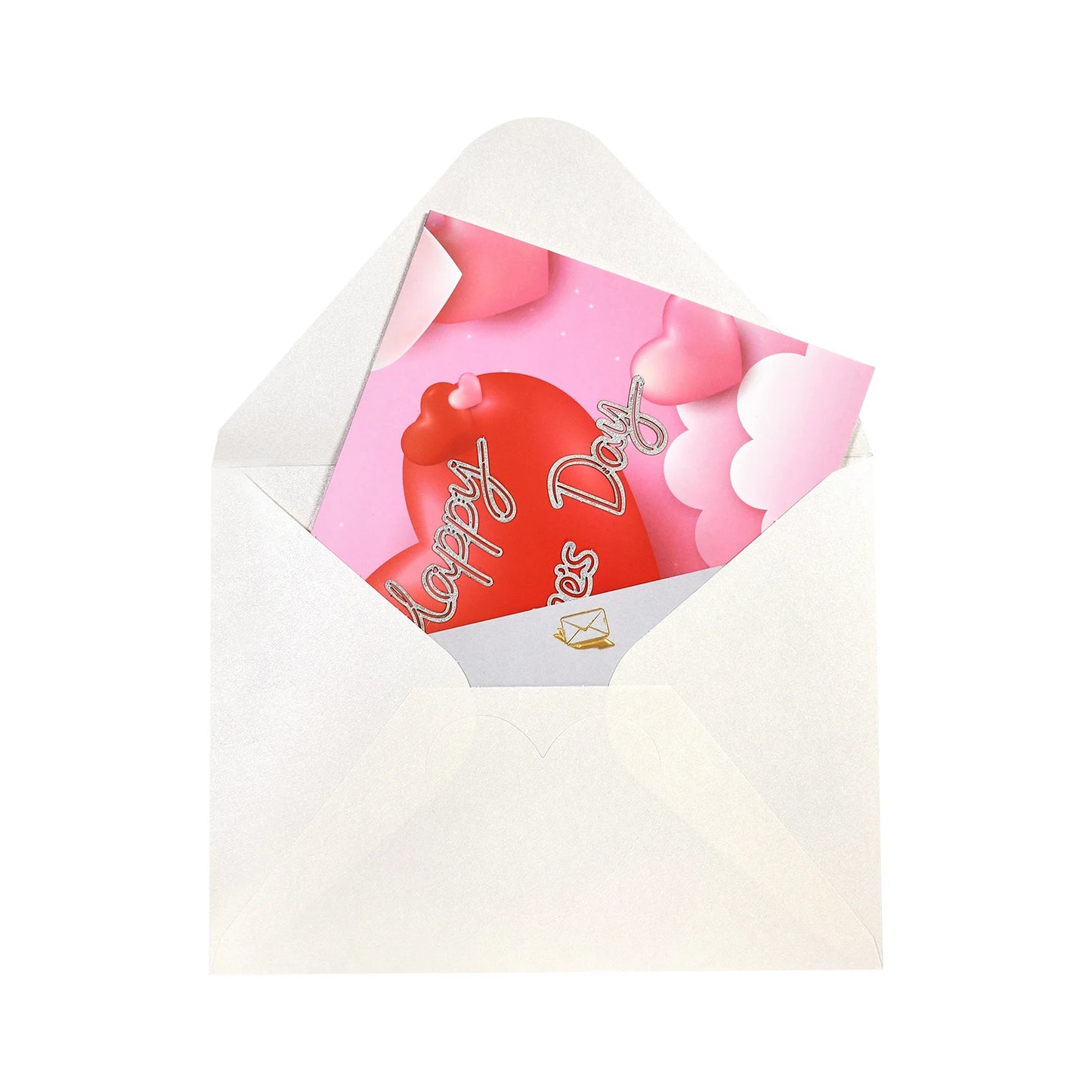 Valentine's Day Gift 3D Pop Up Card Anniversary Wedding Birthday for Wife Husband Greeting Cards with Envelope and Note Card