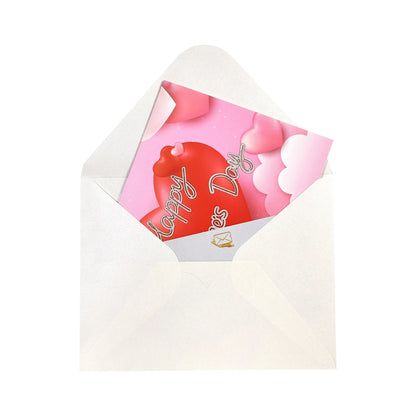 Valentine's Day Gift 3D Pop Up Card Anniversary Wedding Birthday for Wife Husband Greeting Cards with Envelope and Note Card