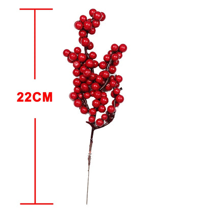 1-10pcs Christmas Simulation Berry 14 Berries  Artificial Flower Fruit Cherry Plants Home Christmas Party Decoration DIY Gift