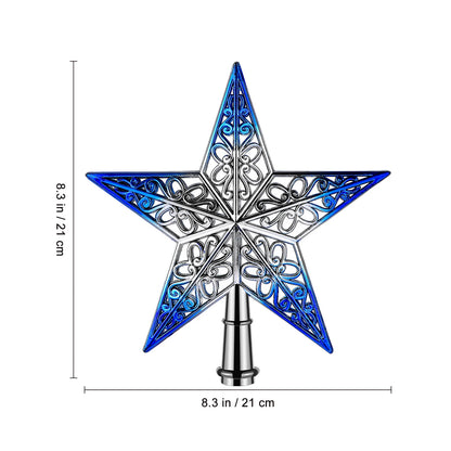 Tree Topper Christmas Starparty Decoration Treetoptoppers Blue Decorchraitmas Supplies Favors Cute Patriotic Outdoor