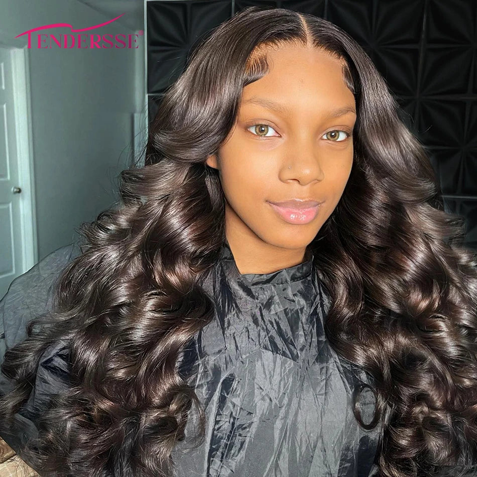 100% Indian Hair Bouncy Curly Loose Wave 13x4 HD Lace Front Wig Ombre Double Drawn Curl Wig 250% Density Glueless with Baby Hair