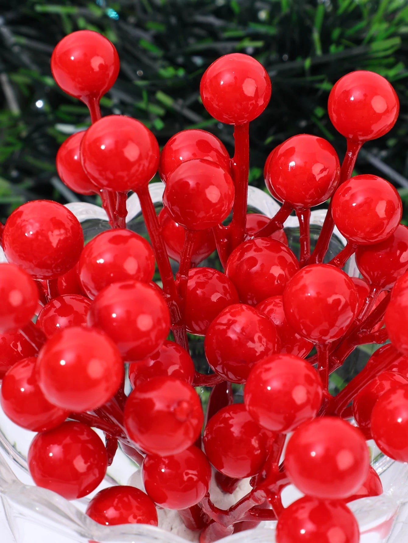 1-10pcs Christmas Simulation Berry 14 Berries  Artificial Flower Fruit Cherry Plants Home Christmas Party Decoration DIY Gift