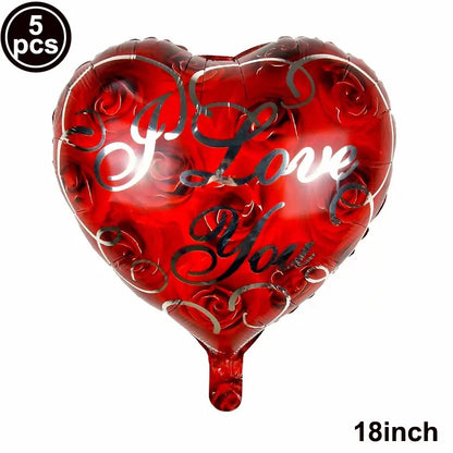 Valentine's Day Themed Heart Shaped Balloon Red Girls Birthday Party Valentine's Day Wedding Decoration Supplies Girl Favor Gift