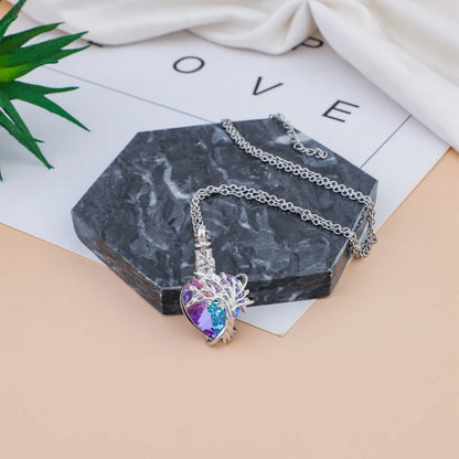 15 Styles Cremation Jewelry - Heart Shped Crystal Urn Necklace Ashes Keepsake Pendant Jewelry Gifts For Women Girls