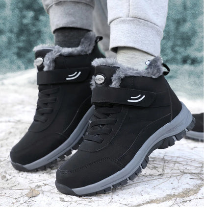 Winter Women Snow Boots Warm Plus Velvet Men Cotton Shoes Windproof Women's Boots Comfortable Casual Shoes Non-slip Hiking Boots